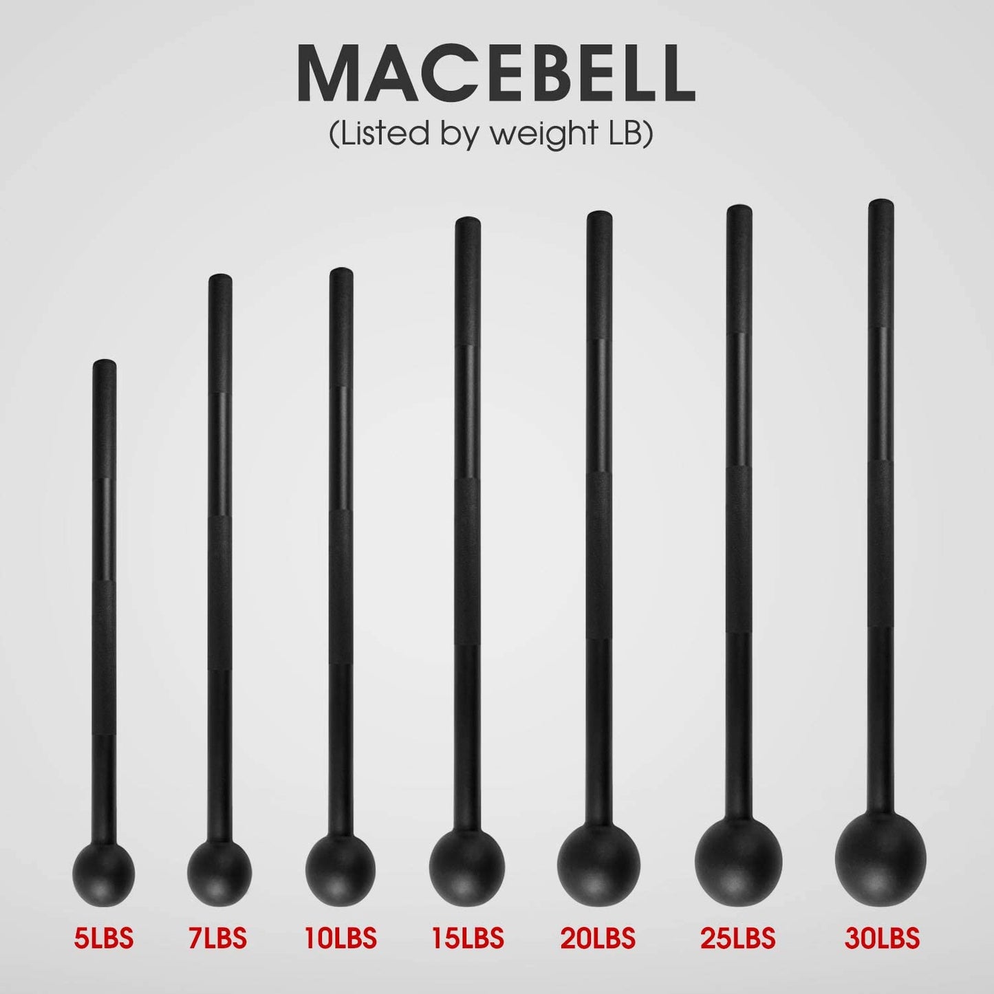 Steel Mace Bell for Comprehensive Strength Training - Full Body, Muscle, Shoulder, Grip, and Forearm Workouts, Available in 5 to 30 LB for Men and Women
