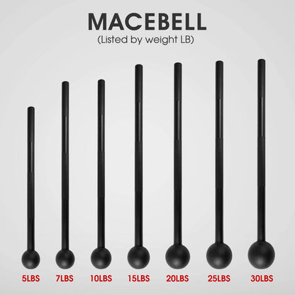 Steel Mace Bell for Comprehensive Strength Training - Full Body, Muscle, Shoulder, Grip, and Forearm Workouts, Available in 5 to 30 LB for Men and Women