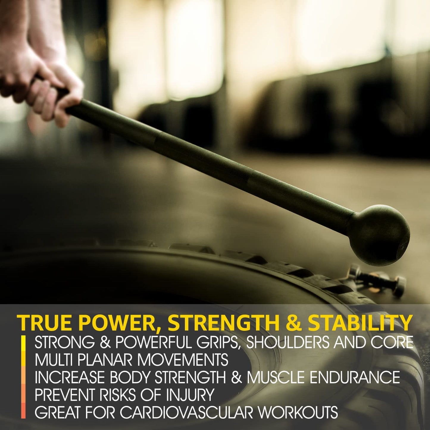 Steel Mace Bell for Comprehensive Strength Training - Full Body, Muscle, Shoulder, Grip, and Forearm Workouts, Available in 5 to 30 LB for Men and Women