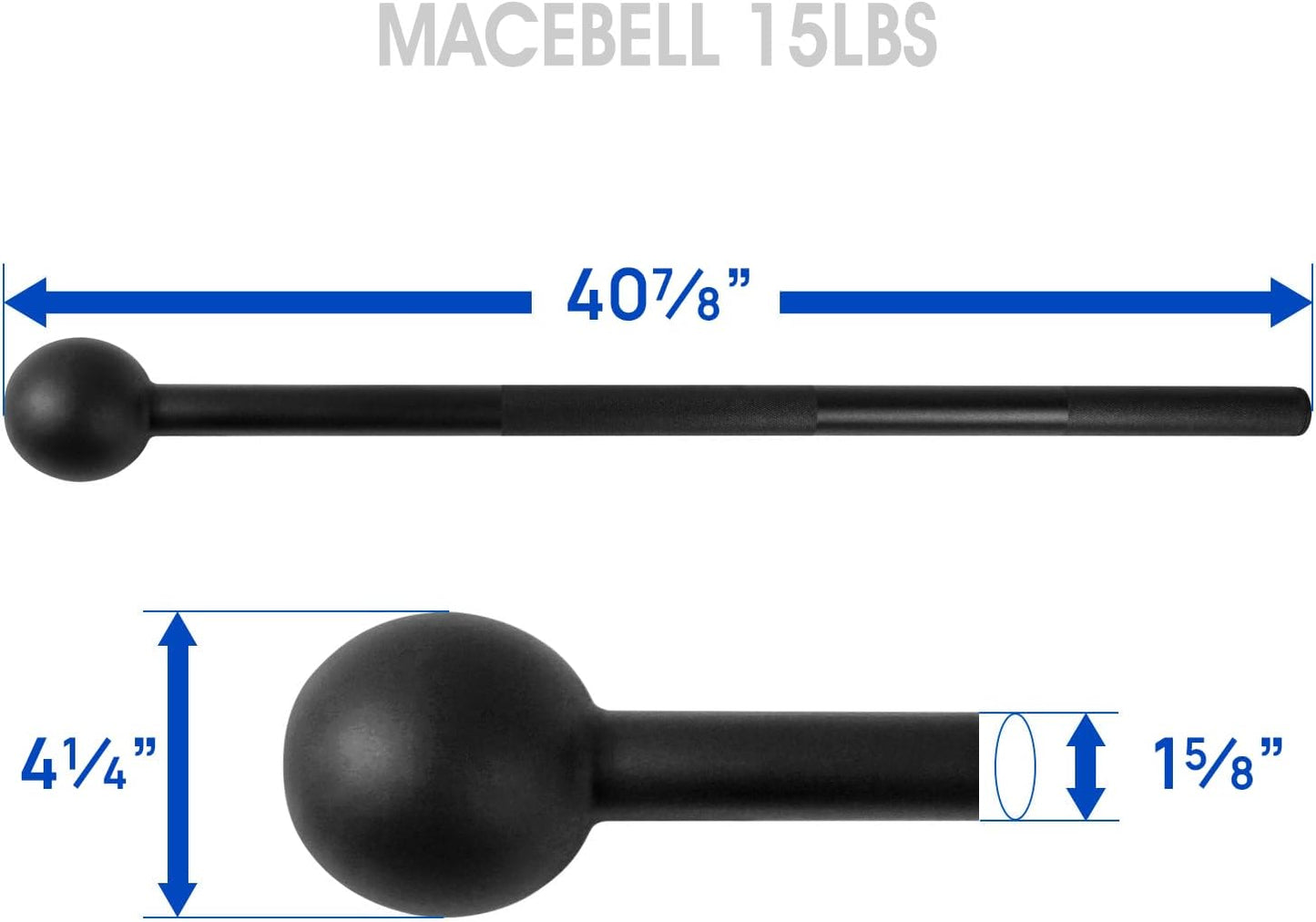 Steel Mace Bell for Comprehensive Strength Training - Full Body, Muscle, Shoulder, Grip, and Forearm Workouts, Available in 5 to 30 LB for Men and Women