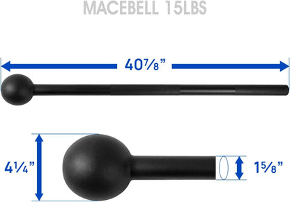Steel Mace Bell for Comprehensive Strength Training - Full Body, Muscle, Shoulder, Grip, and Forearm Workouts, Available in 5 to 30 LB for Men and Women