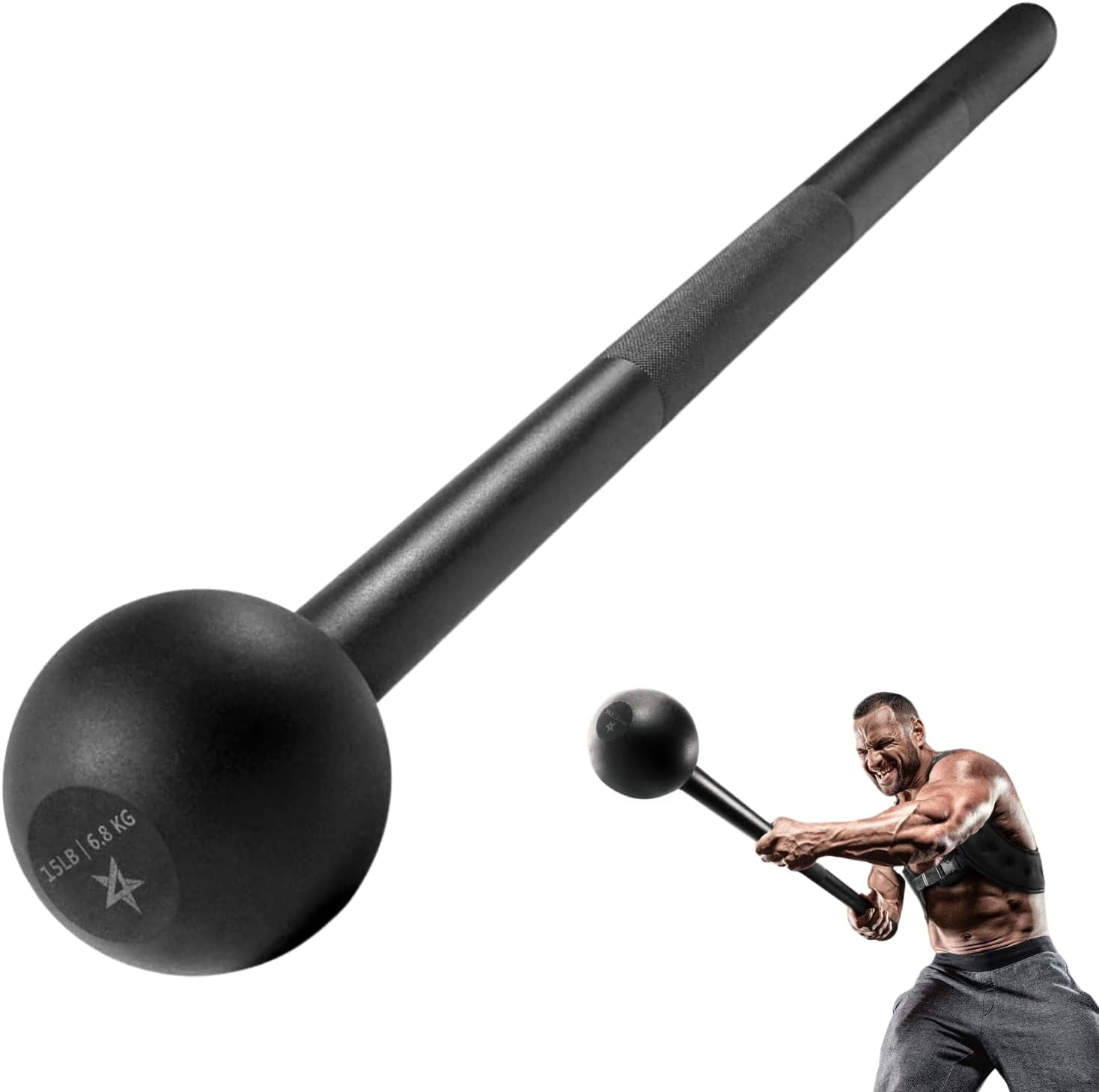 Steel Mace Bell for Comprehensive Strength Training - Full Body, Muscle, Shoulder, Grip, and Forearm Workouts, Available in 5 to 30 LB for Men and Women