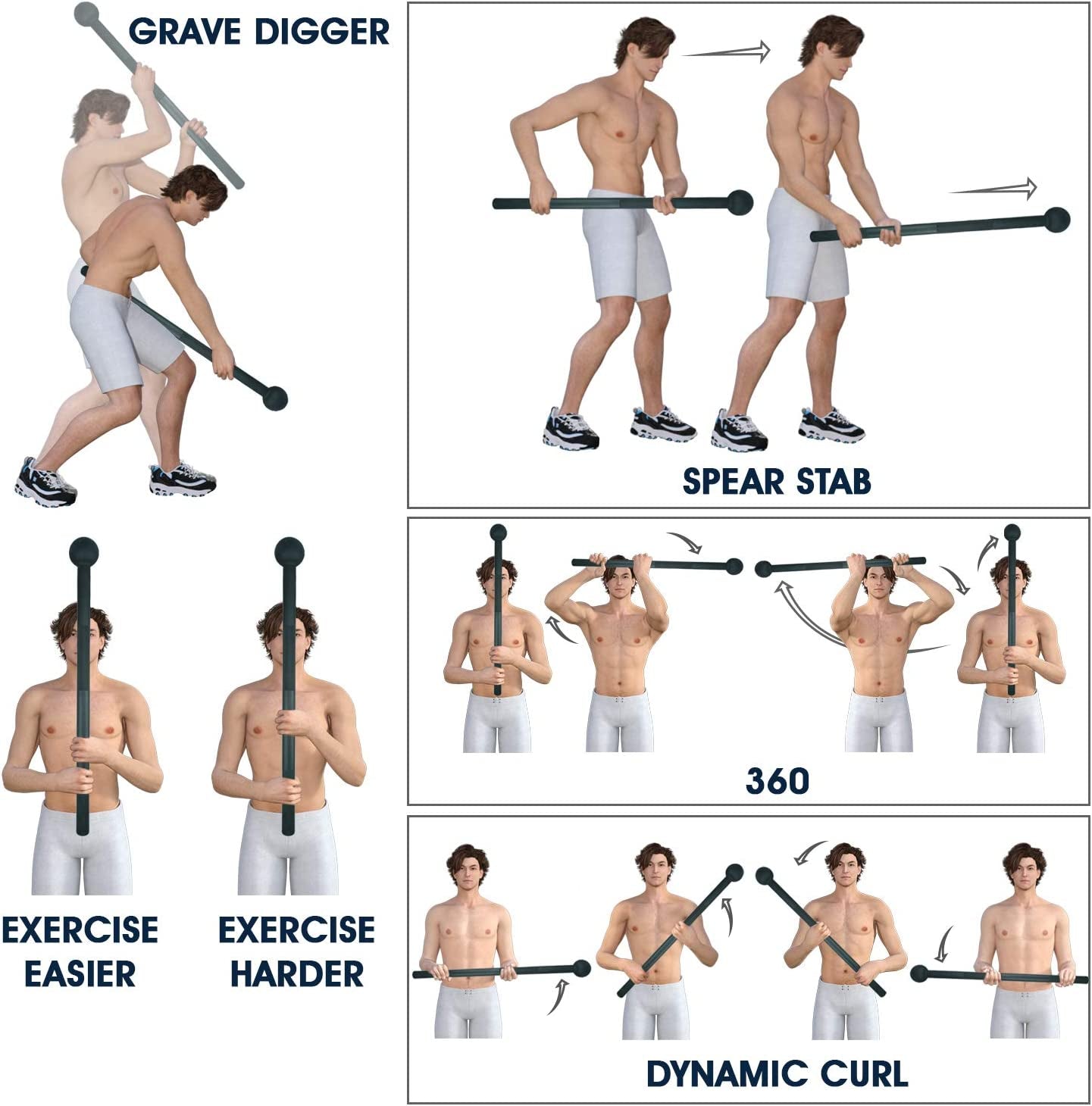 Steel Mace Bell for Comprehensive Strength Training - Full Body, Muscle, Shoulder, Grip, and Forearm Workouts, Available in 5 to 30 LB for Men and Women